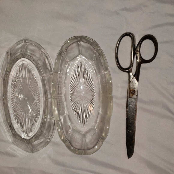 Set of 2 Vintage Heisey Colonial Clear Celery Dish - Picture 5 of 5